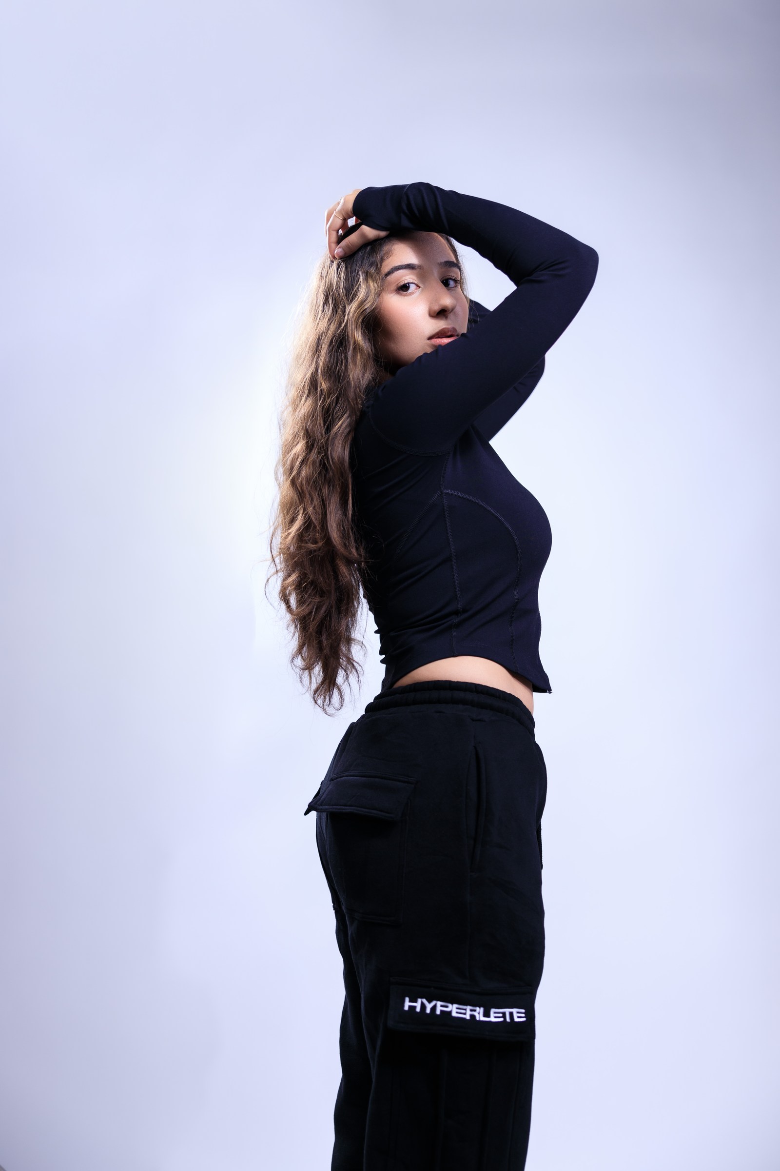 Fashion-forward sportswear detail photographed in studio