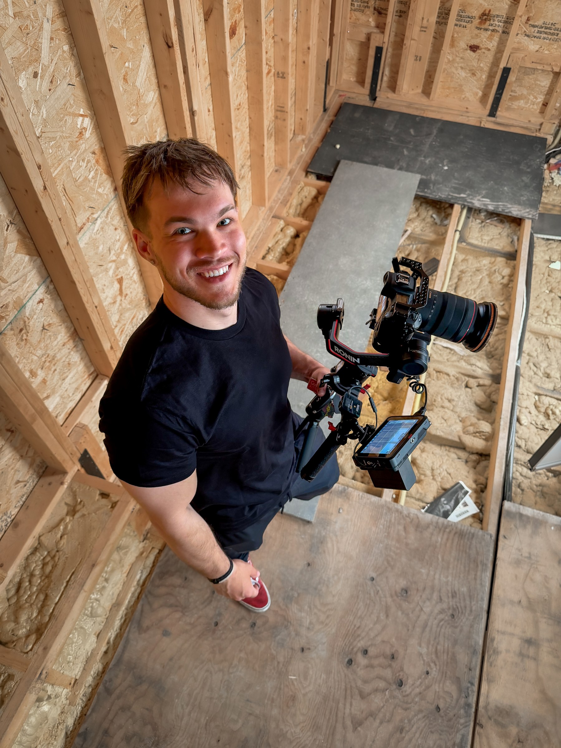 Ben Fusco filming a real-estate project